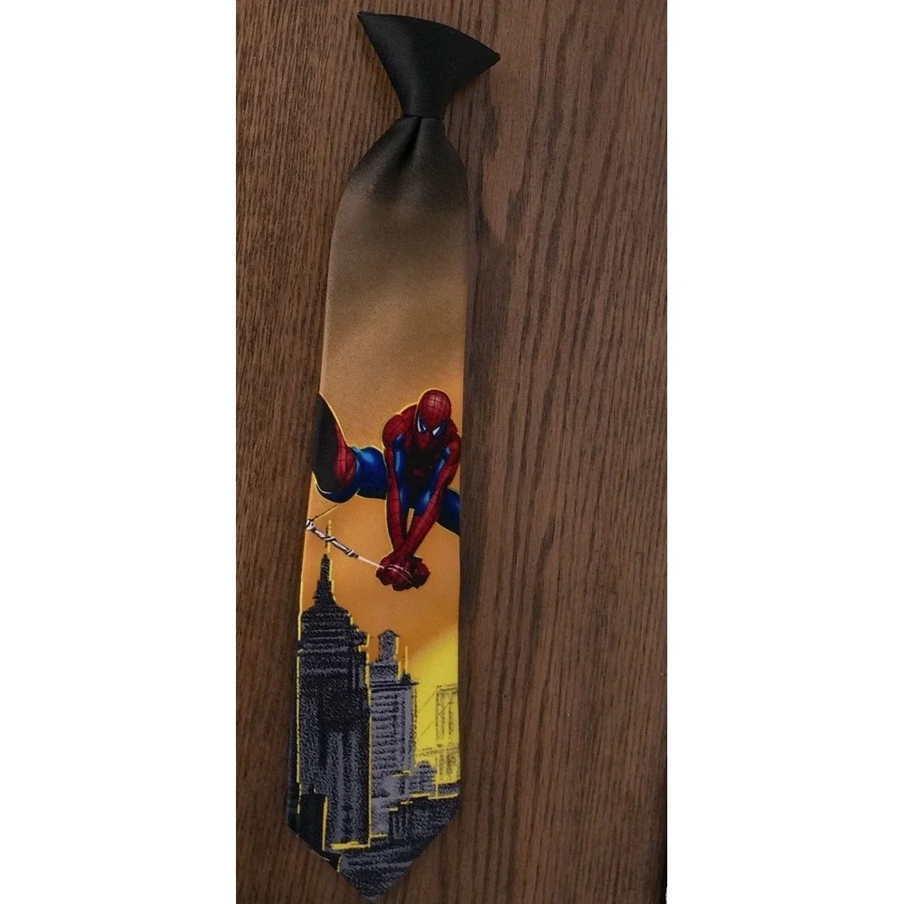 Vintage 2002 Spider-Man Movie Promotional Graphic Silk Necktie